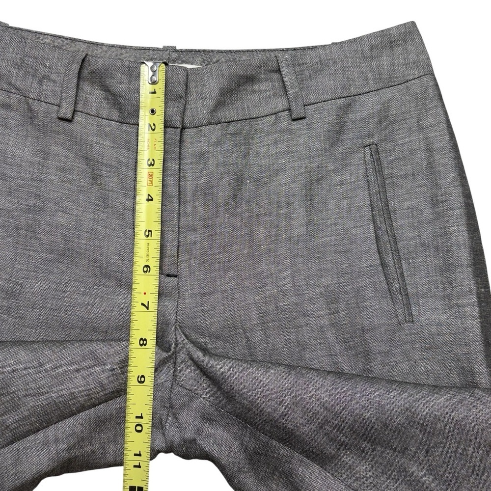 NWT Ann Taylor LOFT Marissa Fit Linen Blend Straight Pants 0 Heathered Gray - Picture 6 of 11